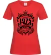 Жіноча футболка February 1975 awesome Червоний фото