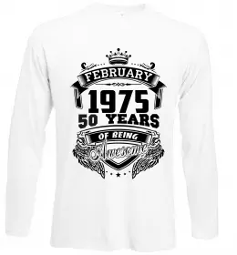 Лонгслив February 1975 awesome Белый фото