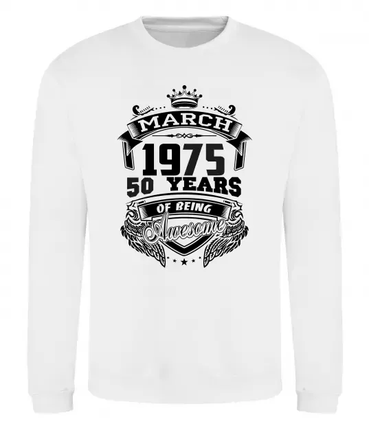Свитшот March 1975 awesome Белый фото