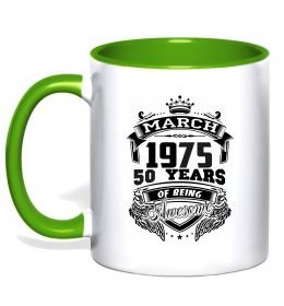 Чашка с цветной ручкой March 1975 awesome Чашка с цветной ручкой March 1975 awesome