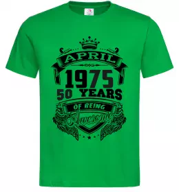 Мужская футболка April 1975 awesome Зеленый фото