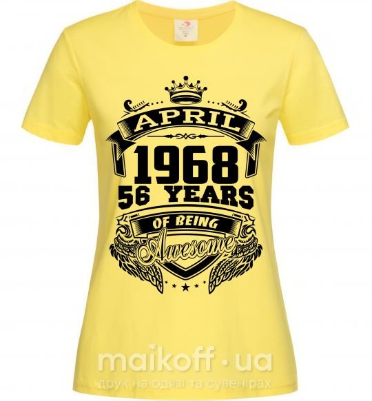 Жіноча футболка April 1968 awesome Лимонний фото