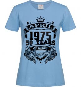 Женская футболка April 1975 awesome