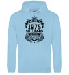 Жіноча толстовка (худі) April 1975 awesome Блакитний фото