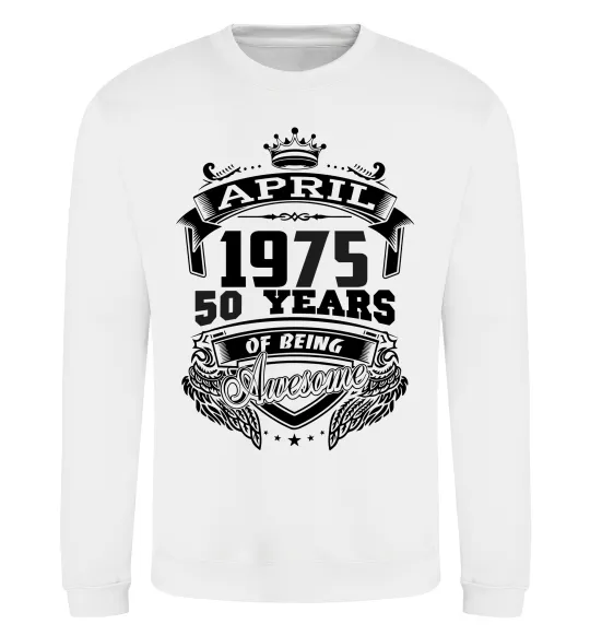 Свитшот April 1975 awesome Белый фото