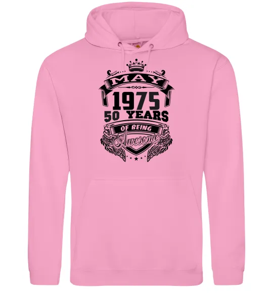 Женская толстовка (худи) May 1975 awesome Розовый фото