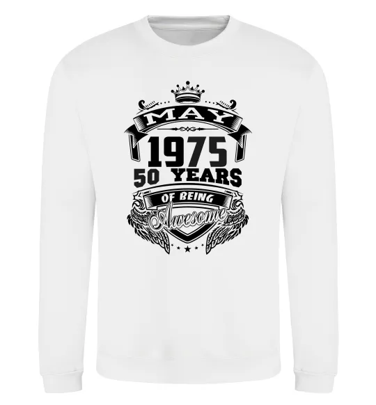 Свитшот May 1975 awesome Белый фото