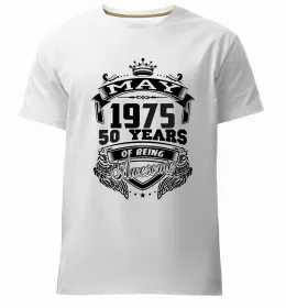 Мужская премиум футболка Життя починається в 50 Черный фото