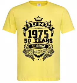 Мужская футболка June 1975 awesome Лимонный фото