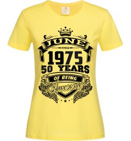 Женская футболка June 1975 awesome Женская футболка June 1975 awesome