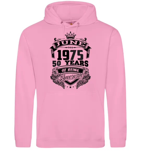 Чоловіча толстовка (худі) June 1975 awesome Рожевий фото