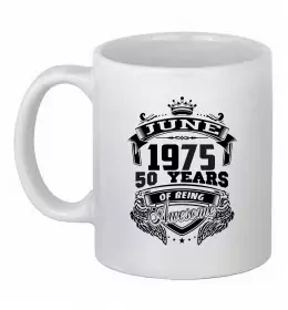 Чашка керамическая June 1975 awesome Белый фото