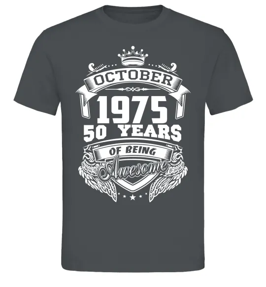 Чоловіча футболка October 1975 awesome Графіт фото