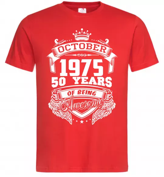 Чоловіча футболка October 1975 awesome Червоний фото