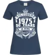 Женская футболка October 1975 awesome Темно-синий фото