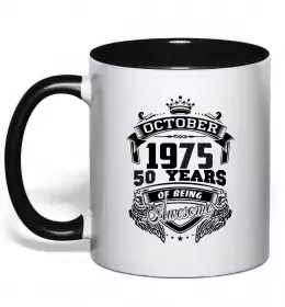 Чашка с цветной ручкой 50 років щоб виглядати так привабливо Черный фото