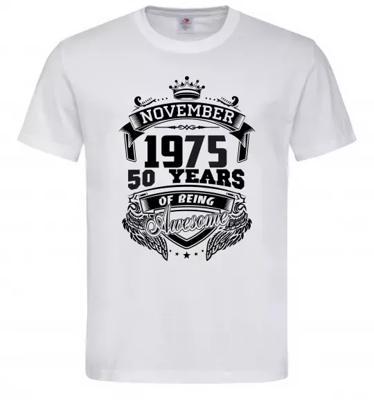 Мужская футболка November 1975 awesome Белый фото