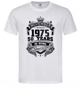 Мужская футболка November 1975 awesome Белый фото