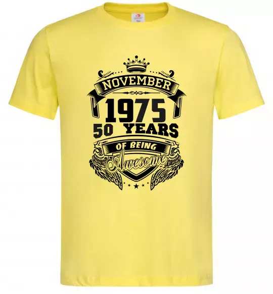 Мужская футболка November 1975 awesome Лимонный фото