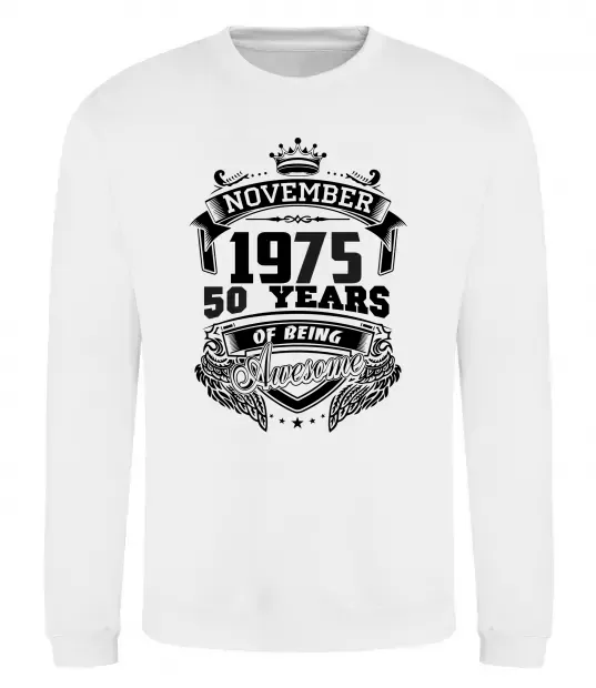 Свитшот November 1975 awesome Белый фото