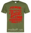 Мужская футболка Premium vintage 1968 Оливковый фото