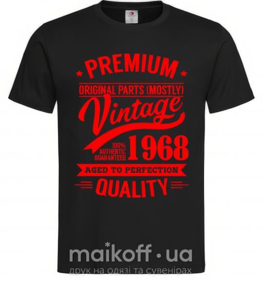 Мужская футболка Premium vintage 1968 Черный фото
