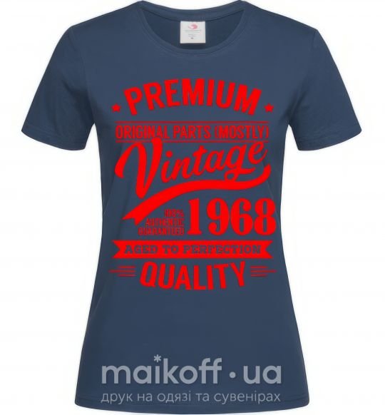 Жіноча футболка Premium vintage 1968 Темно-синій фото