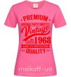 Жіноча футболка Premium vintage 1968 Яскраво-рожевий фото