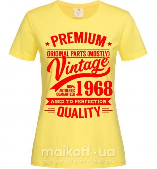 Жіноча футболка Premium vintage 1968 Лимонний фото