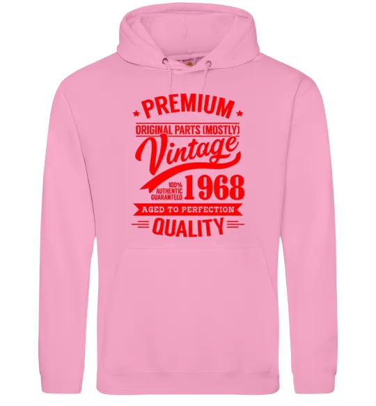 Мужская толстовка (худи) Premium vintage 1968 Розовый фото