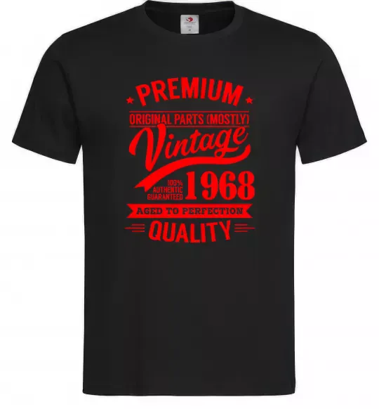 Мужская футболка Premium vintage 1968 Черный фото