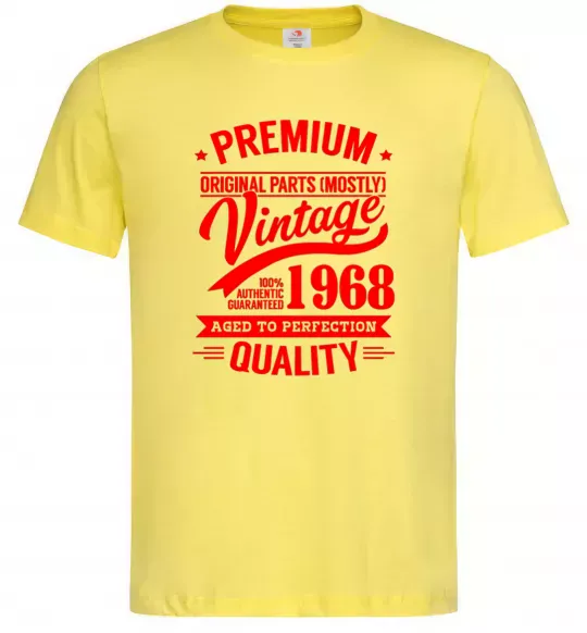 Мужская футболка Premium vintage 1968 Лимонный фото