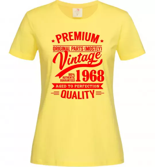 Женская футболка Premium vintage 1968 Лимонный фото