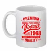 Чашка керамическая Premium vintage 1968 Белый фото