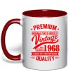 Чашка з кольоровою ручкою Premium vintage 1968 Червоний фото