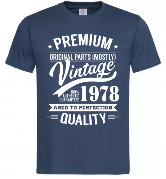 Мужская футболка Premium vintage 1978 Темно-синий фото