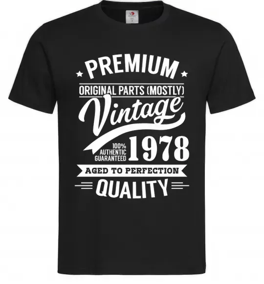Мужская футболка Premium vintage 1978 Черный фото