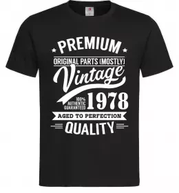 Мужская футболка Premium vintage 1978 Черный фото