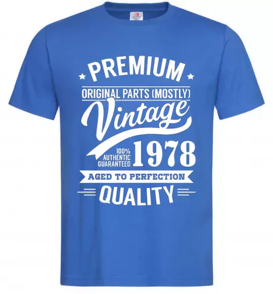 Мужская футболка Premium vintage 1978 Ярко-синий фото