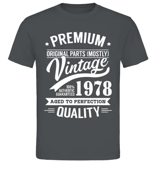 Мужская футболка Premium vintage 1978 Графит фото