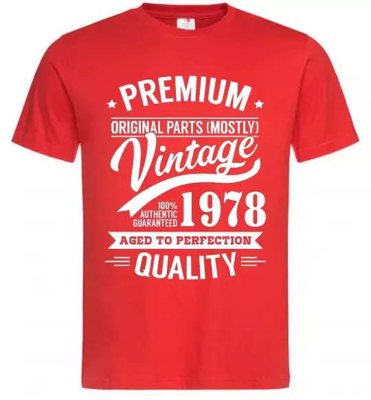 Мужская футболка Premium vintage 1978 Красный фото