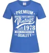 Жіноча футболка Premium vintage 1978 Яскраво-синій фото