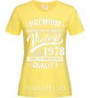 Женская футболка Premium vintage 1978 Лимонный фото