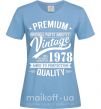 Жіноча футболка Premium vintage 1978 Блакитний фото
