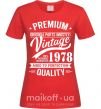 Жіноча футболка Premium vintage 1978 Червоний фото