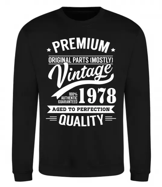 Світшот Premium vintage 1978 Чорний фото