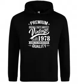 Женская толстовка (худи) Premium vintage 1978 Черный фото