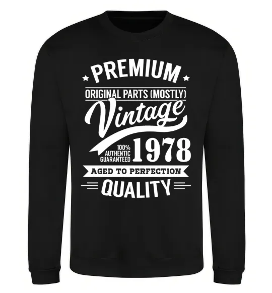 Світшот Premium vintage 1978 Чорний фото