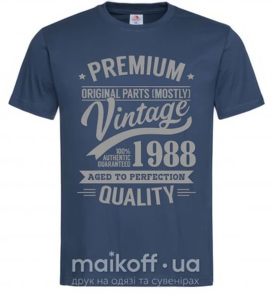 Мужская футболка Premium vintage 1988 Темно-синий фото