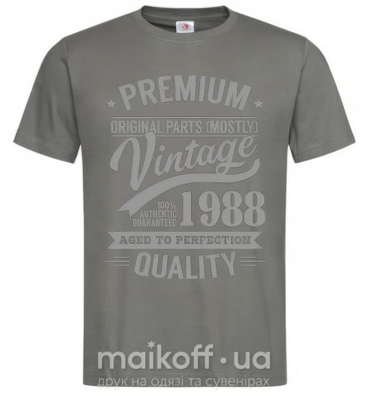 Чоловіча футболка Premium vintage 1988 Графіт фото